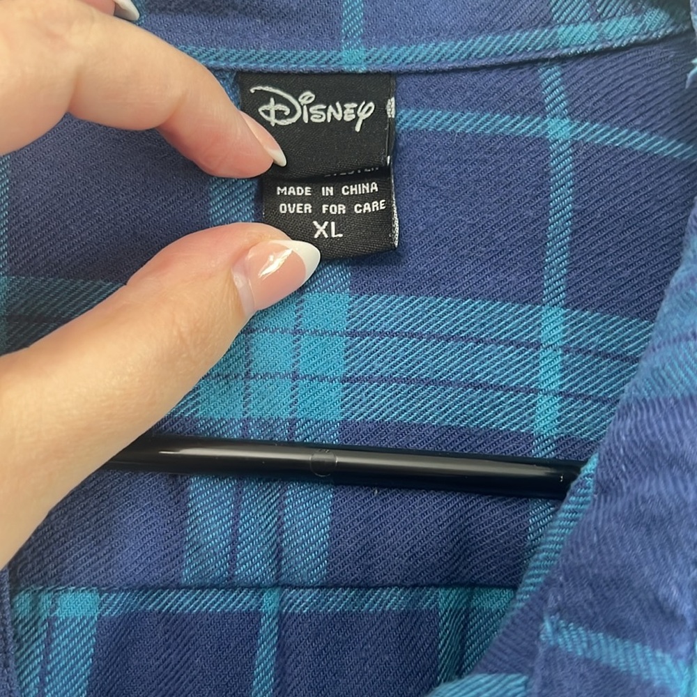Disney "Ohana Means Family" Plaid Shirt - Womens XL - Picture 4 of 6